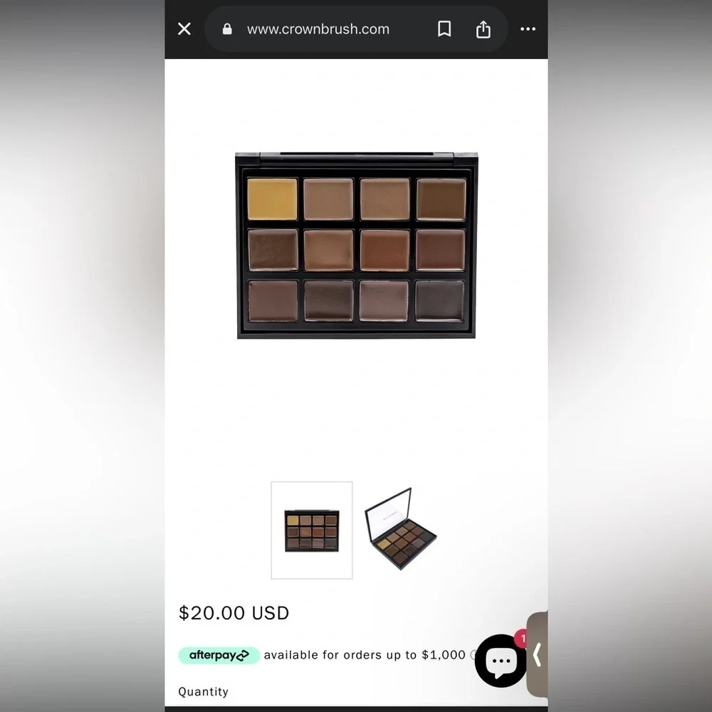 Crown Pro Palette Eyeshadow Set - Brown and Gold Shades